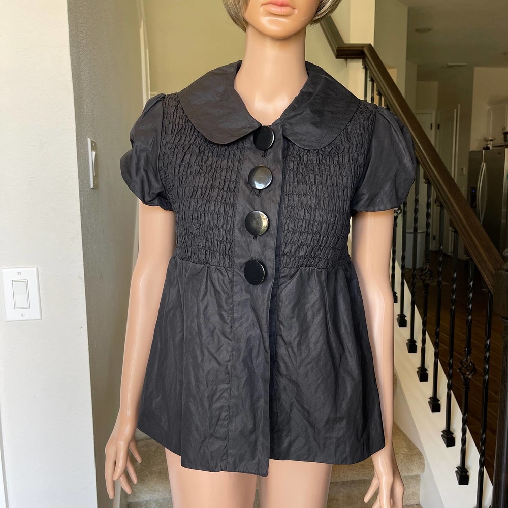 Kenzie Girl Black Dressy Blouse Women Sz M slightly used